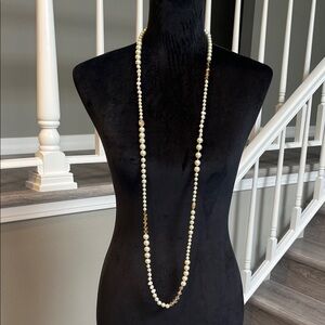 Chico's Elegant Cream and Gold Necklace
